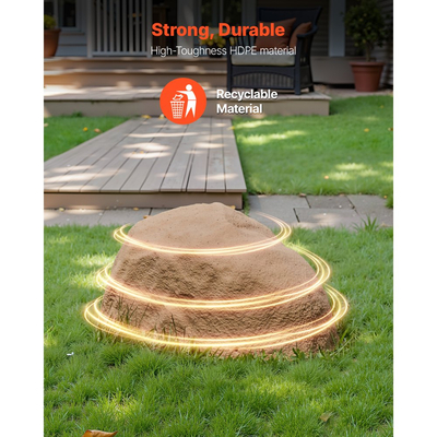 Ψεύτικο κάλυμμα βράχου VEVOR, εξωτερικό ψεύτικο κάλυμμα αντλίας φρεατίου, ρεαλιστική φυσική υφή, ελαφρύς και ανθεκτικός στις καιρικές συνθήκες τεχνητός βράχος για διακόσμηση κήπου, κίτρινο άμμου, μικρό μέγεθος