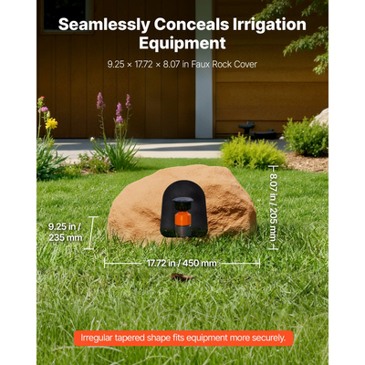 Ψεύτικο κάλυμμα βράχου VEVOR, εξωτερικό ψεύτικο κάλυμμα αντλίας φρεατίου, ρεαλιστική φυσική υφή, ελαφρύς και ανθεκτικός στις καιρικές συνθήκες τεχνητός βράχος για διακόσμηση κήπου, κίτρινο άμμου, μικρό μέγεθος