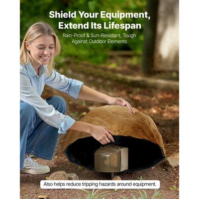 Ψεύτικο κάλυμμα βράχου VEVOR, εξωτερικό ψεύτικο κάλυμμα αντλίας φρεατίου, ρεαλιστική φυσική υφή, ελαφρύς και ανθεκτικός στις καιρικές συνθήκες τεχνητός βράχος για διακόσμηση κήπου, καφέ αμμώδες, μεσαίου μεγέθους