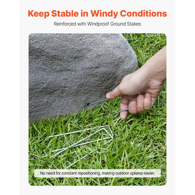 Ψεύτικο κάλυμμα βράχου VEVOR, εξωτερικό ψεύτικο κάλυμμα αντλίας βράχου, ρεαλιστική φυσική υφή, ελαφρύς και ανθεκτικός στις καιρικές συνθήκες τεχνητός βράχος για διακόσμηση κήπου, σκούρο γκρι, μεσαίου μεγέθους