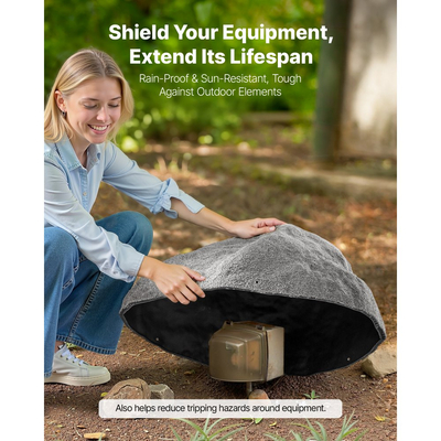 Ψεύτικο κάλυμμα βράχου VEVOR, εξωτερικό ψεύτικο κάλυμμα αντλίας βράχου, ρεαλιστική φυσική υφή, ελαφρύς και ανθεκτικός στις καιρικές συνθήκες τεχνητός βράχος για διακόσμηση κήπου, σκούρο γκρι, μεσαίου μεγέθους