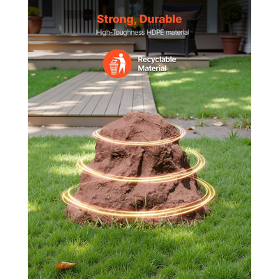 Ψεύτικο κάλυμμα βράχου VEVOR, εξωτερικό ψεύτικο κάλυμμα αντλίας φρεατίου, ρεαλιστική φυσική υφή, ελαφρύς και ανθεκτικός στις καιρικές συνθήκες τεχνητός ογκόλιθος πολυρεζίνης για διακόσμηση κήπου, καφέ, μικρό μέγεθος