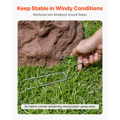 Ψεύτικο κάλυμμα βράχου VEVOR, εξωτερικό ψεύτικο κάλυμμα αντλίας φρεατίου, ρεαλιστική φυσική υφή, ελαφρύς και ανθεκτικός στις καιρικές συνθήκες τεχνητός ογκόλιθος πολυρεζίνης για διακόσμηση κήπου, καφέ, μικρό μέγεθος