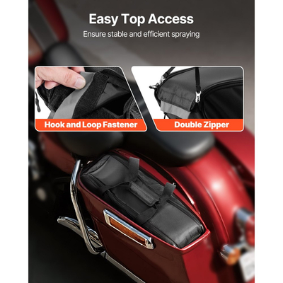 Τσάντα σέλας VEVOR για μοτοσικλέτα, 18 λίτρα, συμβατή με Harley Davidson 1993-2022 Touring Road/Street Glide/Electra Glide/Road King, μαύρη