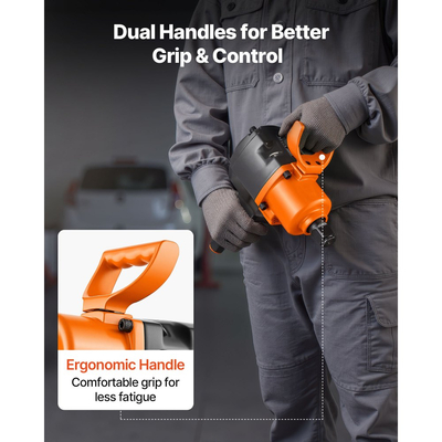 Κλειδί αέρος VEVOR 1 ίντσας, πιστόλι αέρος διπλού σφυριού, αντίστροφη ροπή έως 1626N.m, πνευματικό κλειδί 6 ταχυτήτων 4600RPM για επισκευές και συντήρηση βαρέων αυτοκινήτων