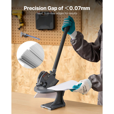 Ψαλίδι λαμαρίνας VEVOR, χειροκίνητο ψαλίδι πλακών, κόφτης λαμαρίνας πάγκου χωρίς λαιμό για πολλαπλές χρήσεις, με συμπαγές ατσάλινο πλαίσιο, τύπος τοποθέτησης, μέγιστο πάχος κοπής 1,9 mm για χάλυβα, χαλκό, οπλισμό αλουμινίου