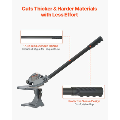 Ψαλίδι λαμαρίνας VEVOR, χειροκίνητο ψαλίδι πλακών, κόφτης λαμαρίνας πάγκου χωρίς λαιμό για πολλαπλές χρήσεις, με συμπαγές ατσάλινο πλαίσιο, τύπος τοποθέτησης, μέγιστο πάχος κοπής 1,9 mm για χάλυβα, χαλκό, οπλισμό αλουμινίου