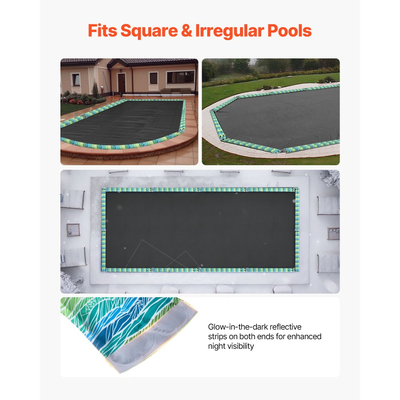 Σακούλες νερού για κάλυμμα πισίνας VEVOR, 5 συσκευασίες 2400mm, Σωλήνες νερού διπλού θαλάμου για κάλυμμα πισίνας με ανακλαστικές ταινίες, Σακούλες PVC πάχους 0,3mm, Βάρη με αδιάβροχο βιδωτό καπάκι, για χειμερινά καλύμματα πισίνας