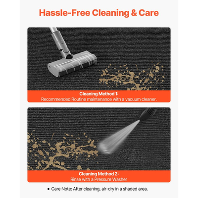 Πατάκι εισόδου VEVOR, 1829 x 1219 mm, εμπορικό πατάκι δαπέδου για εσωτερικούς και εξωτερικούς χώρους, κομψό ριγέ βιομηχανικό χαλί με επένδυση PVC, βαρέως τύπου πλενόμενο χαλί εισόδου για διάδρομο, μπαλκόνι, γκαράζ, γκρι