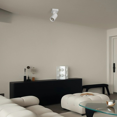 kelvo® SPOTA KLV-101-0135 Μοντέρνο Κινούμενο Φωτιστικό Σποτ Οροφής με Ντουί 1 x GU10 90° AC 220-240V IP20 - Λευκό Ματ - Μ7 x Π6 x Υ14cm