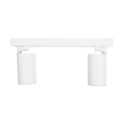 kelvo® SPOTA KLV-101-0137 Μοντέρνο Κινούμενο Φωτιστικό Σποτ Οροφής με Ντουί 2 x GU10 90° AC 220-240V IP20 - Λευκό Ματ - Μ30 x Π6 x Υ14.5cm