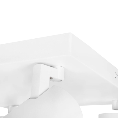 kelvo® SPOTA KLV-101-0147 Μοντέρνο Κινούμενο Φωτιστικό Σποτ Οροφής με Ντουί 4 x GU10 90° AC 220-240V IP20 - Λευκό Ματ - Μ26 x Π26 x Υ14cm