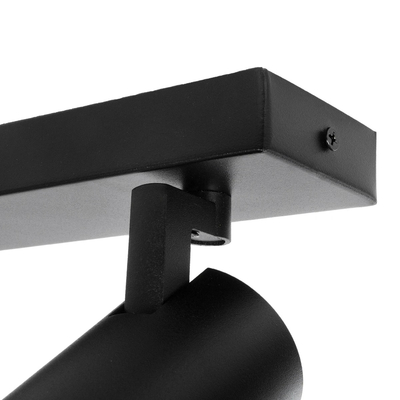 kelvo® SPOTA KLV-101-0140 Μοντέρνο Κινούμενο Φωτιστικό Σποτ Οροφής με Ντουί 4 x GU10 90° AC 220-240V IP20 - Μαύρο Ματ - Μ64 x Π6 x Υ14cm