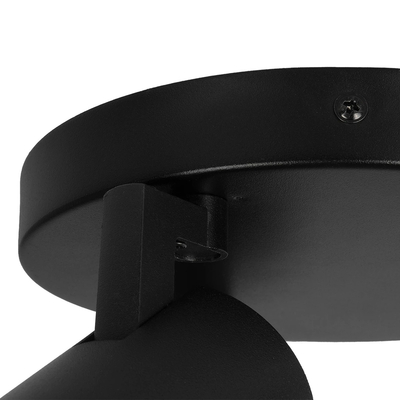kelvo® SPOTA KLV-101-0144 Μοντέρνο Κινούμενο Φωτιστικό Σποτ Οροφής με Ντουί 3 x GU10 90° AC 220-240V IP20 - Μαύρο Ματ - Μ19 x Π19 x Υ14cm