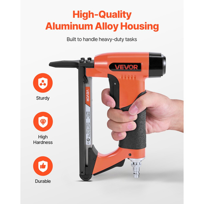 Πνευματικό συρραπτικό VEVOR, συρραπτικό ταπετσαρίας με μακριά μύτη 22 Gauge για λεπτά συρραπτικά σύρματος σειράς 71, κορώνα 9,5 mm, μήκος 6 mm-16 mm, μέγιστο 180 τεμάχια, πιστόλι αέρα φόρτωσης για ταπετσαρίες, ξυλουργική, DIY