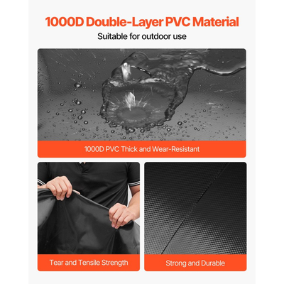 Κύστη αποθήκευσης νερού VEVOR, Δεξαμενή αποθήκευσης νερού 540L, Κύστη μαλακής σακούλας μεγάλης χωρητικότητας από PVC 1000D, Πτυσσόμενη φορητή για άρδευση κήπου, κάμπινγκ, τροχόσπιτο, χρήση έκτακτης ανάγκης - Μαύρο