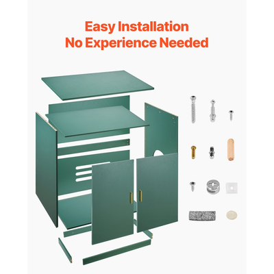 Θήκη άμμου άμμου γάτας VEVOR, Κρυφό ντουλάπι άμμου άμμου 80 cm, Ξύλινη εσωτερική τουαλέτα γάτας με αεριζόμενες οπές, Έπιπλα σπιτιού για γατάκια με διπλή πόρτα, Πλαϊνό τραπεζάκι που ταιριάζει στις περισσότερες αμμολεκάνες