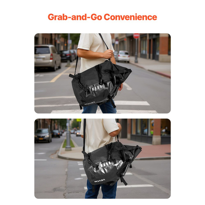 Τσάντες σέλας μοτοσικλέτας VEVOR, 28 L (14 L x 2) Πλαϊνές τσάντες σέλας μεγάλης χωρητικότητας συμβατές με τις περισσότερες μοτοσικλέτες, αδιάβροχη τσάντα ώμου για υπαίθριες αθλητικές αποσκευές μοτοσικλέτας με κάτω λουράκι, μαύρη