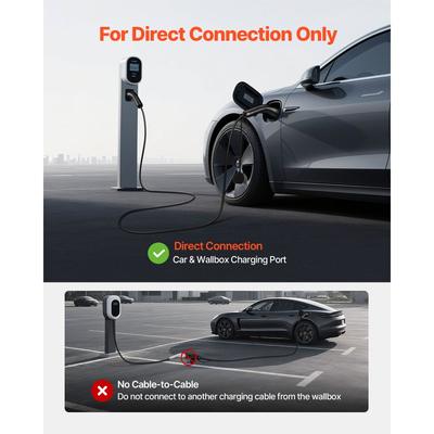 Καλώδιο επέκτασης φορτιστή ηλεκτρικού οχήματος VEVOR, καλώδιο επέκτασης 16Amp 10 m μέγιστο 11 kW συμβατό με όλους τους φορτιστές ηλεκτρικών οχημάτων τύπου 2, καλώδιο φόρτισης αυτοκινήτου βαρέως τύπου 3 φάσεων AC 480V 50Hz IP65 με τσάντα μεταφοράς