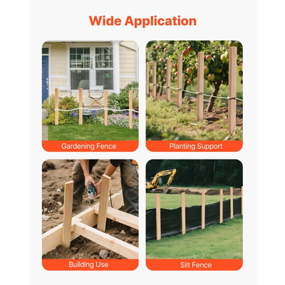 Ξύλινοι πάσσαλοι κήπου VEVOR, 25 τεμάχια 12,7×38,1×914,4 mm Πάσσαλοι διαβάθμισης εδάφους, Πάσσαλος εδάφους κήπου με αιχμηρή μύτη, Πάσσαλος στήριξης φυτών από ξύλο ελάτης, Πινακίδες για όρια φράχτη λάσπης, γραμμές βάσης αυλής