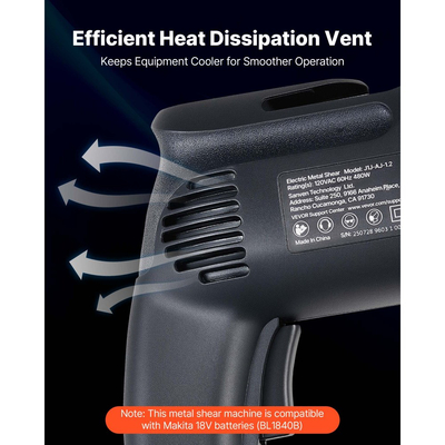 Ηλεκτρικό ψαλίδι μετάλλων VEVOR, κόφτης λαμαρίνας με καλώδιο 4,0 Amp με περιστρεφόμενη κεφαλή 360 μοιρών, μεταβλητή ταχύτητα, συνεχής κοπή, καθαρή κοπή για γαλβανισμένο χάλυβα 1,22 mm, ανοξείδωτο χάλυβα 1 mm, 2500 SPM