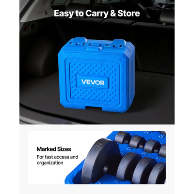 Κιτ Πίεσης Ρουλεμάν VEVOR, 10 τεμάχια, Σετ Κατσαβιδιού Ρουλεμάν και Στεγανοποίησης με 9 Δακτυλίους και Άξονα Χειρισμού, Σετ Εργαλείων Κατσαβιδιού Δακτυλίου, Κιτ Εργαλείων Αφαίρεσης και Εγκατάστασης Κράματος Αλουμινίου Βαρέως Τύπου με Θήκη Αποθήκευσης