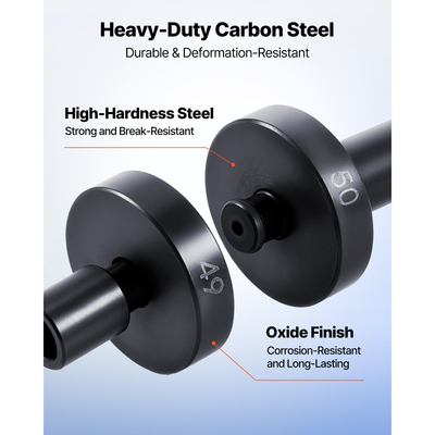 Κιτ Πίεσης Ρουλεμάν VEVOR, 52 τεμάχια, Σετ Κατσαβιδιού Ρουλεμάν και Στεγανοποίησης με 49 Δακτυλίους και Άξονα Λαβής, Σετ Εργαλείων Κατσαβιδιού Δακτυλίου, Κιτ Εργαλείων Αφαίρεσης και Εγκατάστασης από Ανθρακούχο Χάλυβα Βαρέως Τύπου με Θήκη Αποθήκευσης