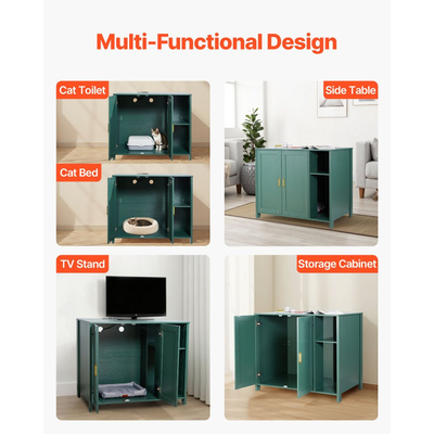 Ρομπότ-περίβλημα άμμου γάτας VEVOR, Αυτοκαθαριζόμενο ντουλάπι άμμου 105 cm, με συρτάρι και αποσπώμενο διαχωριστικό, Αυτόματο περίβλημα άμμου με ενσωματωμένη πρίζα, Ταιριάζει στις περισσότερες έξυπνες αμμολεκάνες