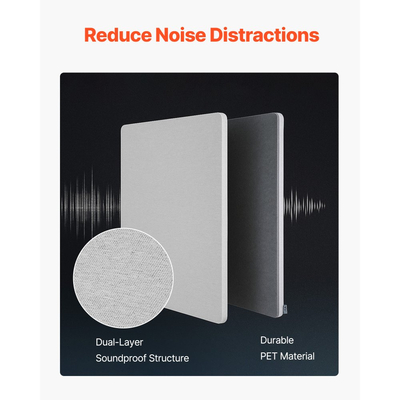 Διαχωριστικό Γραφείου VEVOR, Διαχωριστικό Γραφείου 1524 x 610 mm με Σφιγκτήρα, Διαχωριστικό Πίνακα PET για Θάλαμο, Διαχωριστικό Απορρήτου Σταθμού Εργασίας με 2 Σφιγκτήρες Τύπου C για Γραφείο, Ανθεκτικό Δωμάτιο, Βιβλιοθήκη