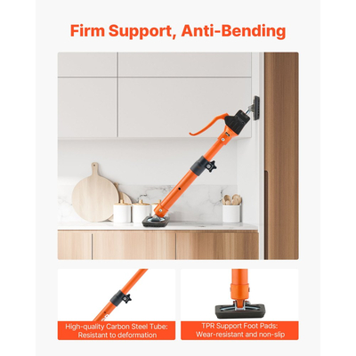 Στύλος στήριξης γρύλου ντουλαπιού VEVOR, 2 τεμάχια, τηλεσκοπική ράβδος γρήγορης στήριξης από χάλυβα 64,5-115 cm, ρυθμιζόμενο σύστημα τρίτου χεριού, χωρητικότητα έως 100 kg για εγκατάσταση ντουλαπιών, ανύψωση γυψοσανίδας, μπάρες φορτίου