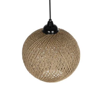 GLOBOSTAR® SOLEI 205-0003 Boho Κρεμαστό Φωτιστικό Οροφής με Ντουί 1 x E27 AC 220-240V IP20 - Μπεζ - M20 x Π20 x Υ25cm