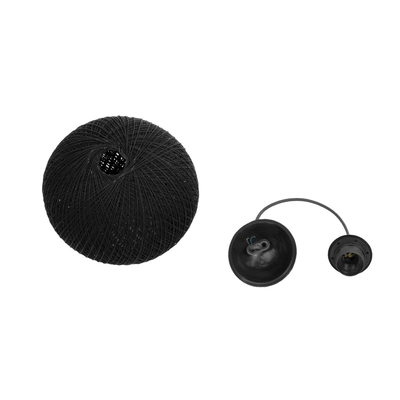 GLOBOSTAR® SOLEI 205-0006 Boho Κρεμαστό Φωτιστικό Οροφής με Ντουί 1 x E27 AC 220-240V IP20 - Μαύρο - M20 x Π20 x Υ25cm