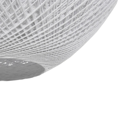 GLOBOSTAR® SOLEI 205-0007 Boho Κρεμαστό Φωτιστικό Οροφής με Ντουί 1 x E27 AC 220-240V IP20 - Λευκό - M40 x Π40 x Υ45cm