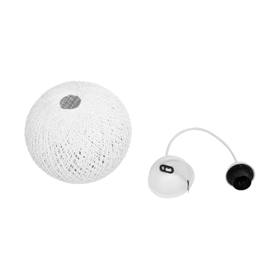 GLOBOSTAR® SOLEI 205-0009 Boho Κρεμαστό Φωτιστικό Οροφής με Ντουί 1 x E27 AC 220-240V IP20 - Λευκό - M20 x Π20 x Υ25cm