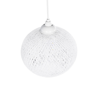 GLOBOSTAR® SOLEI 205-0009 Boho Κρεμαστό Φωτιστικό Οροφής με Ντουί 1 x E27 AC 220-240V IP20 - Λευκό - M20 x Π20 x Υ25cm