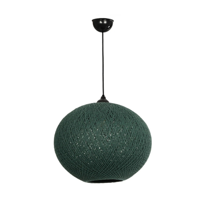 GLOBOSTAR® SOLEI 205-0013 Boho Κρεμαστό Φωτιστικό Οροφής με Ντουί 1 x E27 AC 220-240V IP20 - Πράσινο - M40 x Π40 x Υ45cm