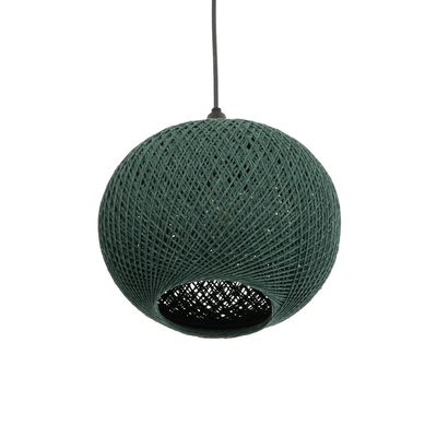 GLOBOSTAR® SOLEI 205-0015 Boho Κρεμαστό Φωτιστικό Οροφής με Ντουί 1 x E27 AC 220-240V IP20 - Πράσινο - M20 x Π20 x Υ25cm