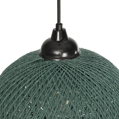 GLOBOSTAR® SOLEI 205-0015 Boho Κρεμαστό Φωτιστικό Οροφής με Ντουί 1 x E27 AC 220-240V IP20 - Πράσινο - M20 x Π20 x Υ25cm