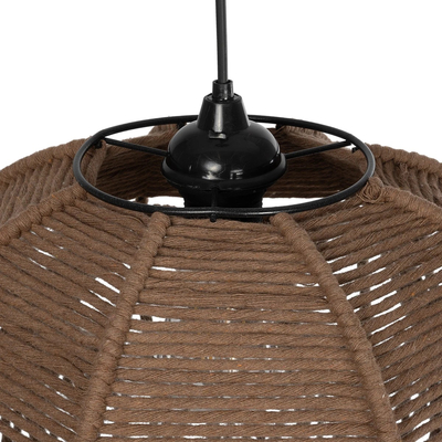GLOBOSTAR® TONA 205-0016 Boho Κρεμαστό Φωτιστικό Οροφής με Ντουί 1 x E27 AC 220-240V IP20 - Μπεζ - M40 x Π40 x Υ38cm