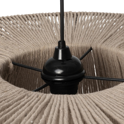 GLOBOSTAR® ZYLINDER 205-0022 Boho Κρεμαστό Φωτιστικό Οροφής με Ντουί 1 x E27 AC 220-240V IP20 - Μπεζ - M50 x Π50 x Υ32cm