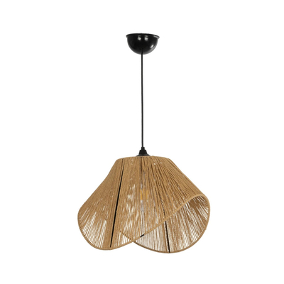 GLOBOSTAR® ECLAIR 205-0030 Boho Κρεμαστό Φωτιστικό Οροφής με Ντουί 1 x E27 AC 220-240V IP20 - Μπεζ - M41 x Π27 x Υ29cm