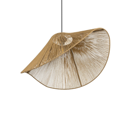 GLOBOSTAR® ECLAIR 205-0031 Boho Κρεμαστό Φωτιστικό Οροφής με Ντουί 1 x E27 AC 220-240V IP20 - Μπεζ - M70 x Π40 x Υ32cm