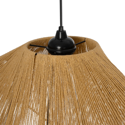 GLOBOSTAR® ELDA 205-0033 Boho Κρεμαστό Φωτιστικό Οροφής με Ντουί 1 x E27 AC 220-240V IP20 - Μπεζ - M68 x Π34 x Υ39cm