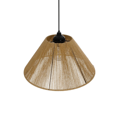 GLOBOSTAR® COROIN 205-0036 Boho Κρεμαστό Φωτιστικό Οροφής με Ντουί 1 x E27 AC 220-240V IP20 - Μπεζ - M35 x Π35 x Υ21cm