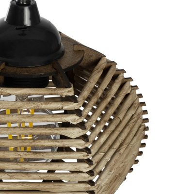 GLOBOSTAR® JUTTI 205-0041 Boho Κρεμαστό Φωτιστικό Οροφής με Ντουί 1 x E27 AC 220-240V IP20 - Μπεζ - M20 x Π20 x Υ18cm