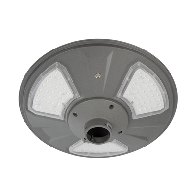 GLOBOSTAR® PARK 90500 Φωτιστικό Κεφαλής Post Top Πλατείας/Πάρκου LED 25W 2000lm 120° με Ενσωματωμένο Φωτοβολταϊκό Panel 6V 20W & Επαναφορτιζόμενη Μπαταρία Li-ion 3.2V 25000mAh με Αισθητήρα Ημέρας-Νύχτας Αδιάβροχο IP65 Ψυχρό Λευκό 6000K - Γκρι Ανθρακί - Μ50 x Π50 x Υ19cm - 2 Χρόνια Εγγύηση