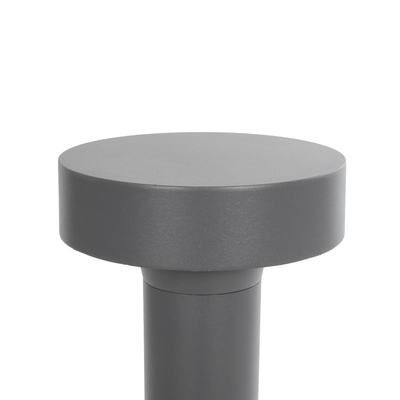 GLOBOSTAR® KIPASIO 90540 Φωτιστικό Κολωνάκι Κήπου LED 15W 1500lm 60° AC 220-240V Αδιάβροχο IP65 Θερμό Λευκό 2700K - Γκρι Ανθρακί - Μ15 x Π15 x Υ58cm - 3 Χρόνια Εγγύηση