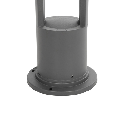 GLOBOSTAR® KIPARIO 90542 Φωτιστικό Κολωνάκι Κήπου LED 15W 1500lm 60° AC 220-240V Αδιάβροχο IP65 Θερμό Λευκό 2700K - Γκρι Ανθρακί - Μ20 x Π20 x Υ58cm - 3 Χρόνια Εγγύηση