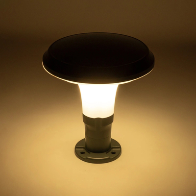 GLOBOSTAR® WHISPER 90553 Φωτιστικό Κολωνάκι Κήπου με Ντουί 1 x E27 AC 220-240V Αδιάβροχο IP65 - Γκρι Ανθρακί - Μ27 x Π27 x Υ29cm