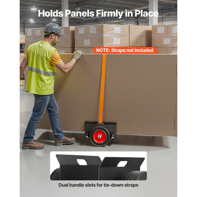 Τροχήλατο καρότσι πάνελ VEVOR, χωρητικότητα φορτίου 453,6 kg, μεταφορέας γυψοσανίδας με ελαστικούς τροχούς 25 cm που ταιριάζει σε διαφορετικά εδάφη, ρυθμιζόμενο καρότσι πάνελ με σφιγκτήρα για χαλύβδινα πάνελ, στρώμα, πόρτες και φύλλο γυψοσανίδας, μαύρο